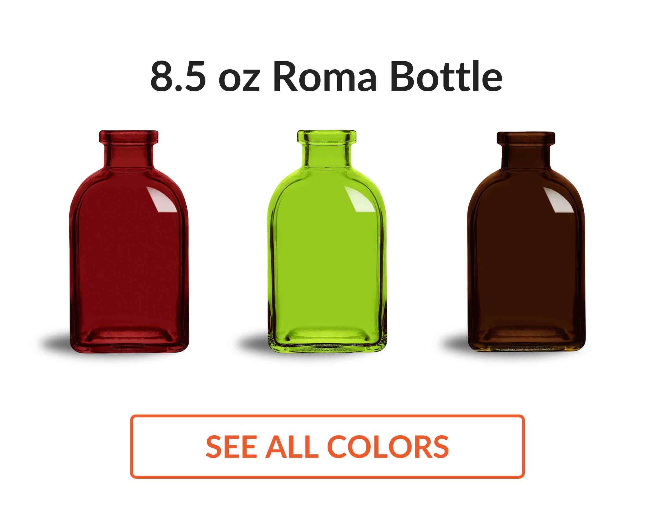 8.5 oz roma glass bottle