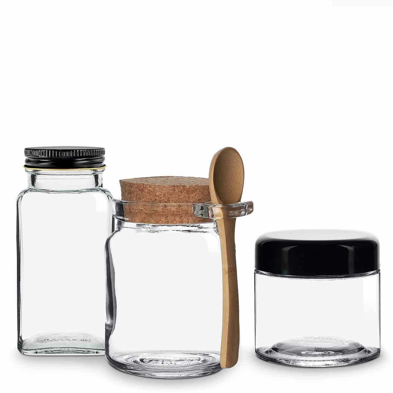 Glassnow Bath Salts and Scrubs Containers