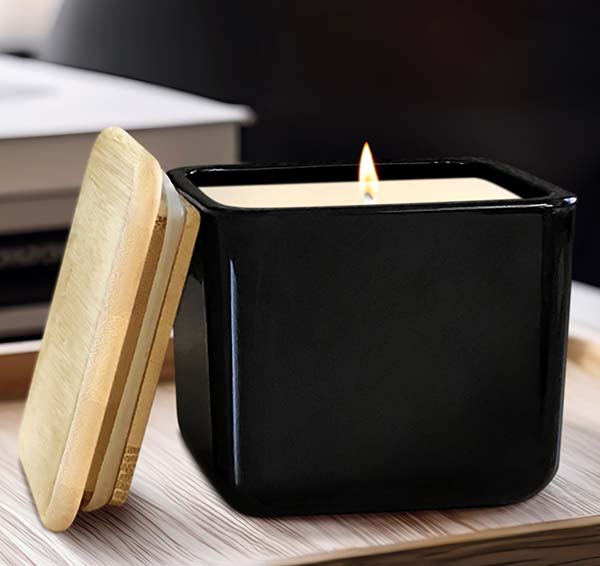 Black square candle