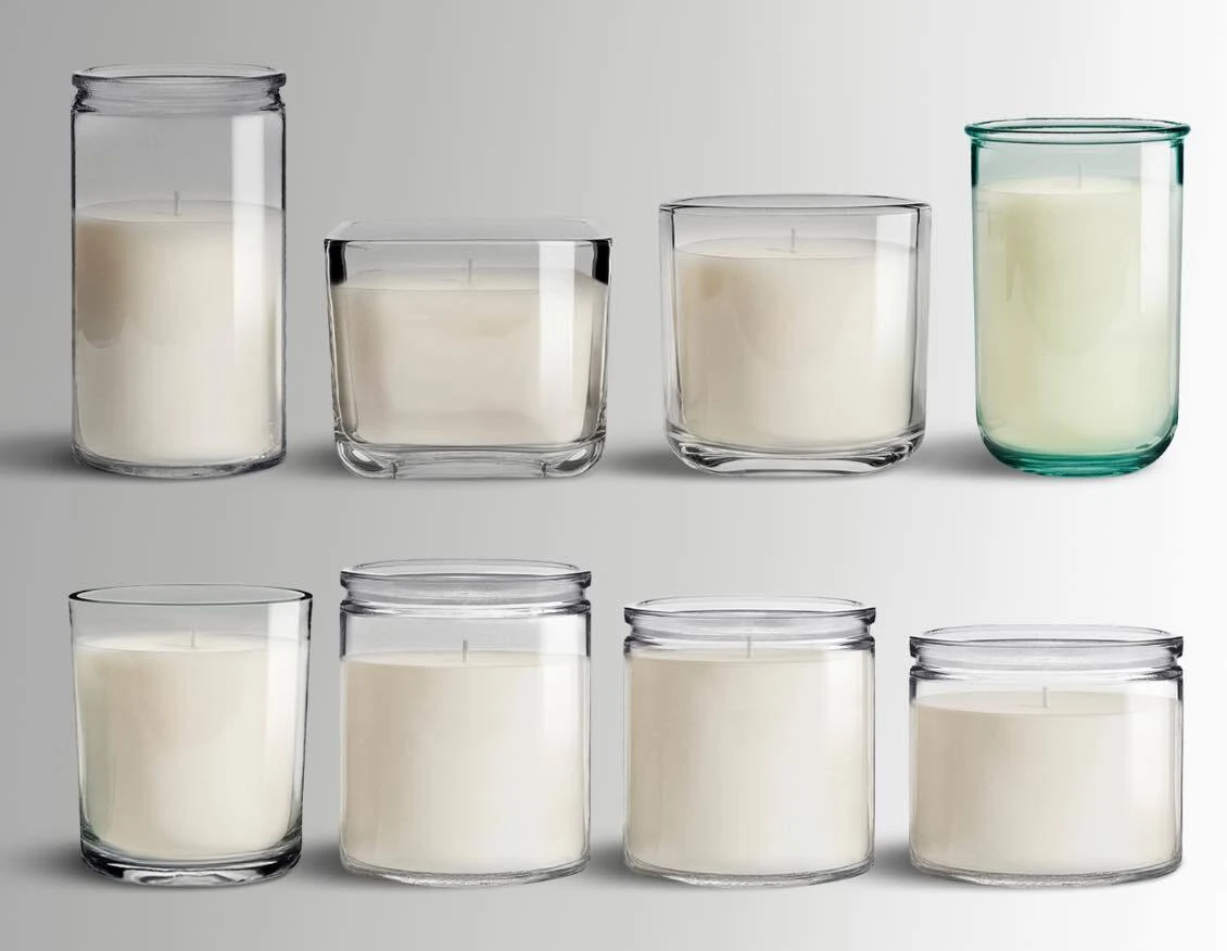 Glass candle jars ideal for 12 oz candle pours