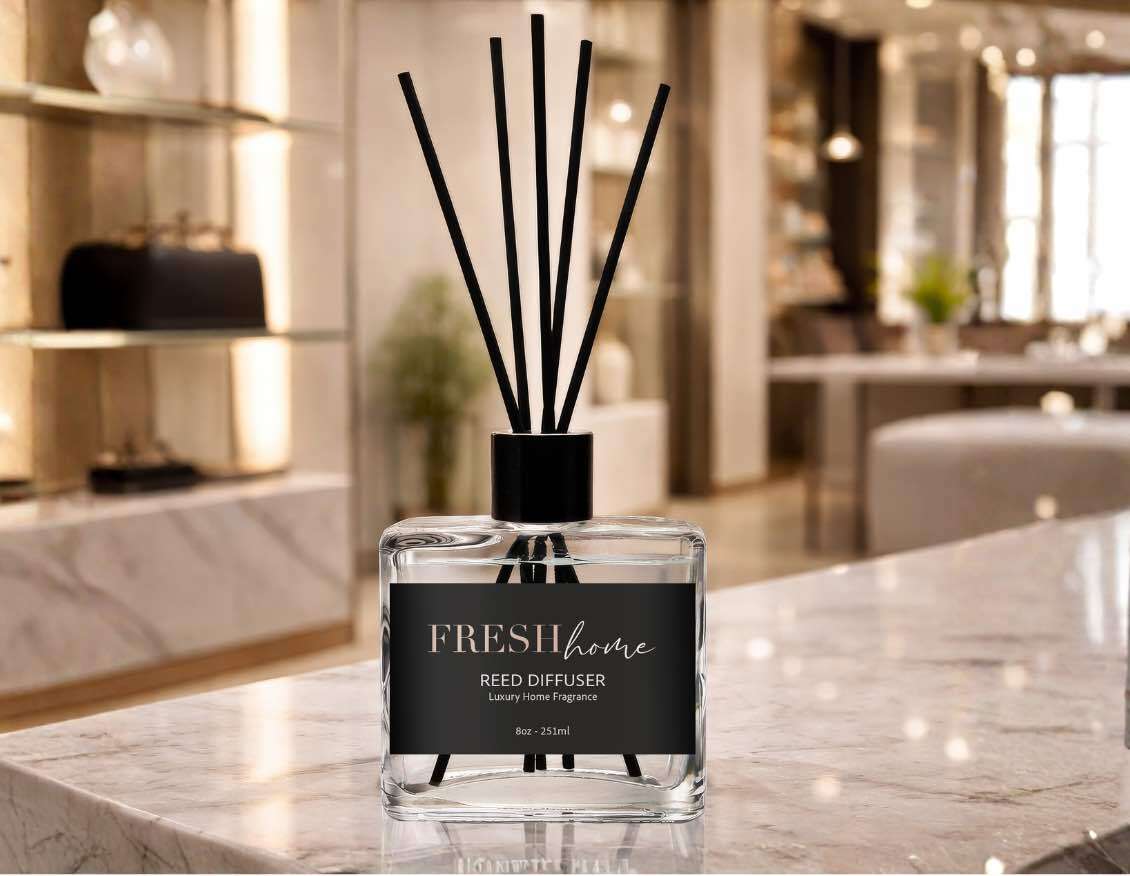 Matic rectangular glass reed diffuser bottle with 28/410 neck