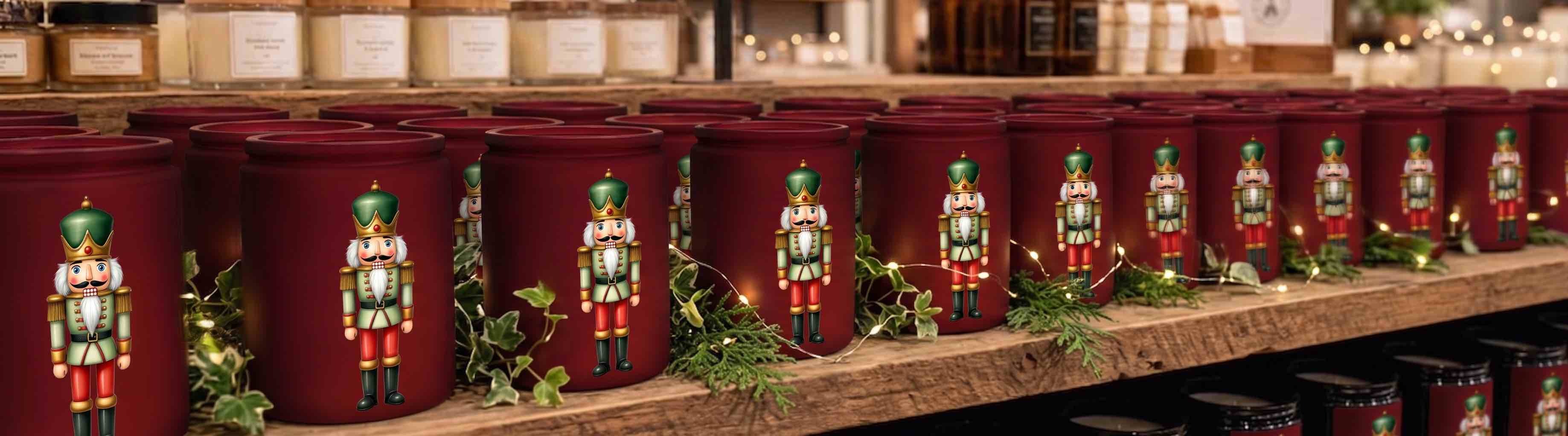 Holiday Nutcracker Candle Jars — Glassnow Print Editions