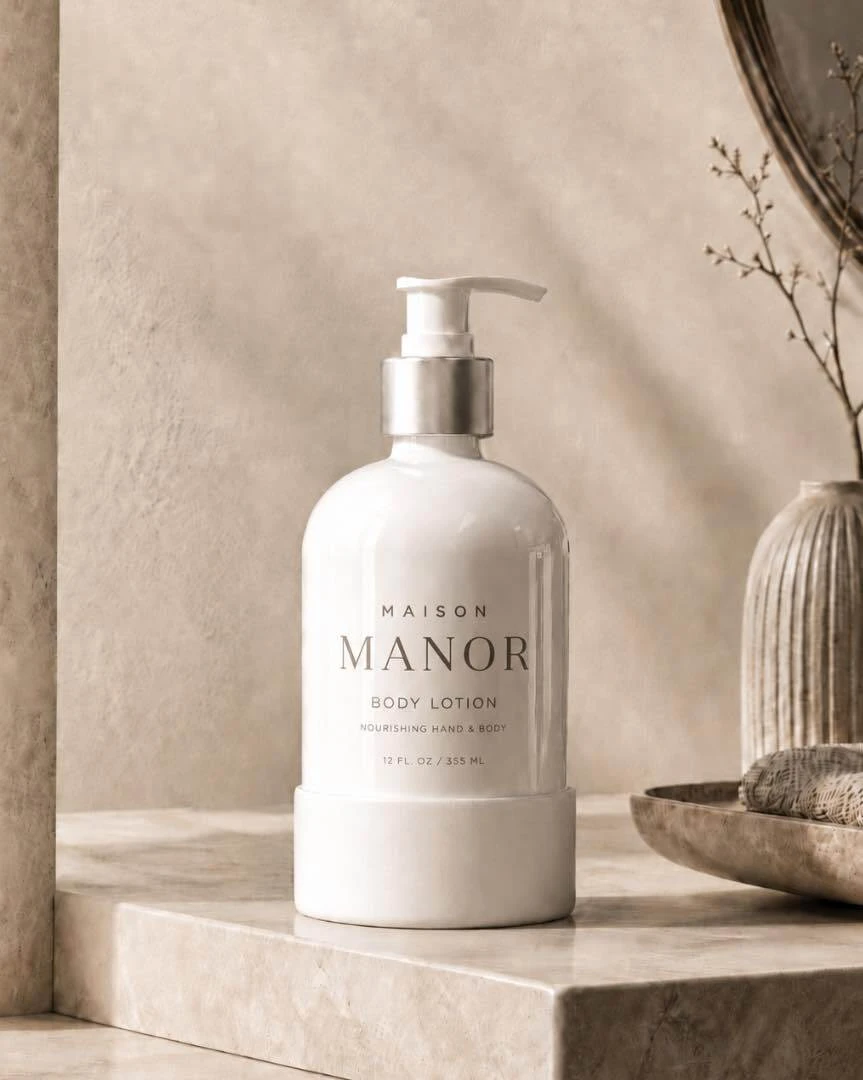 Silicone boots on glass soap bottles — distinctive finished look for bath and body packaging