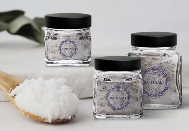 Square Jars for Bath Salt