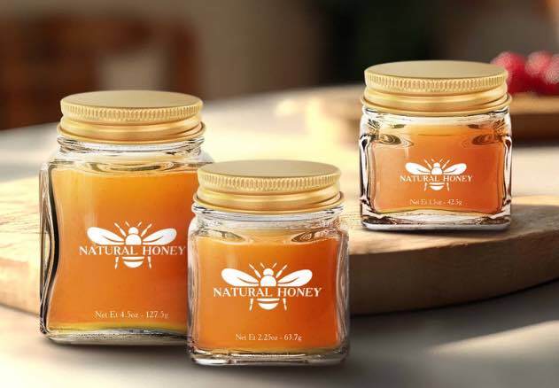 Square Jars for Honey