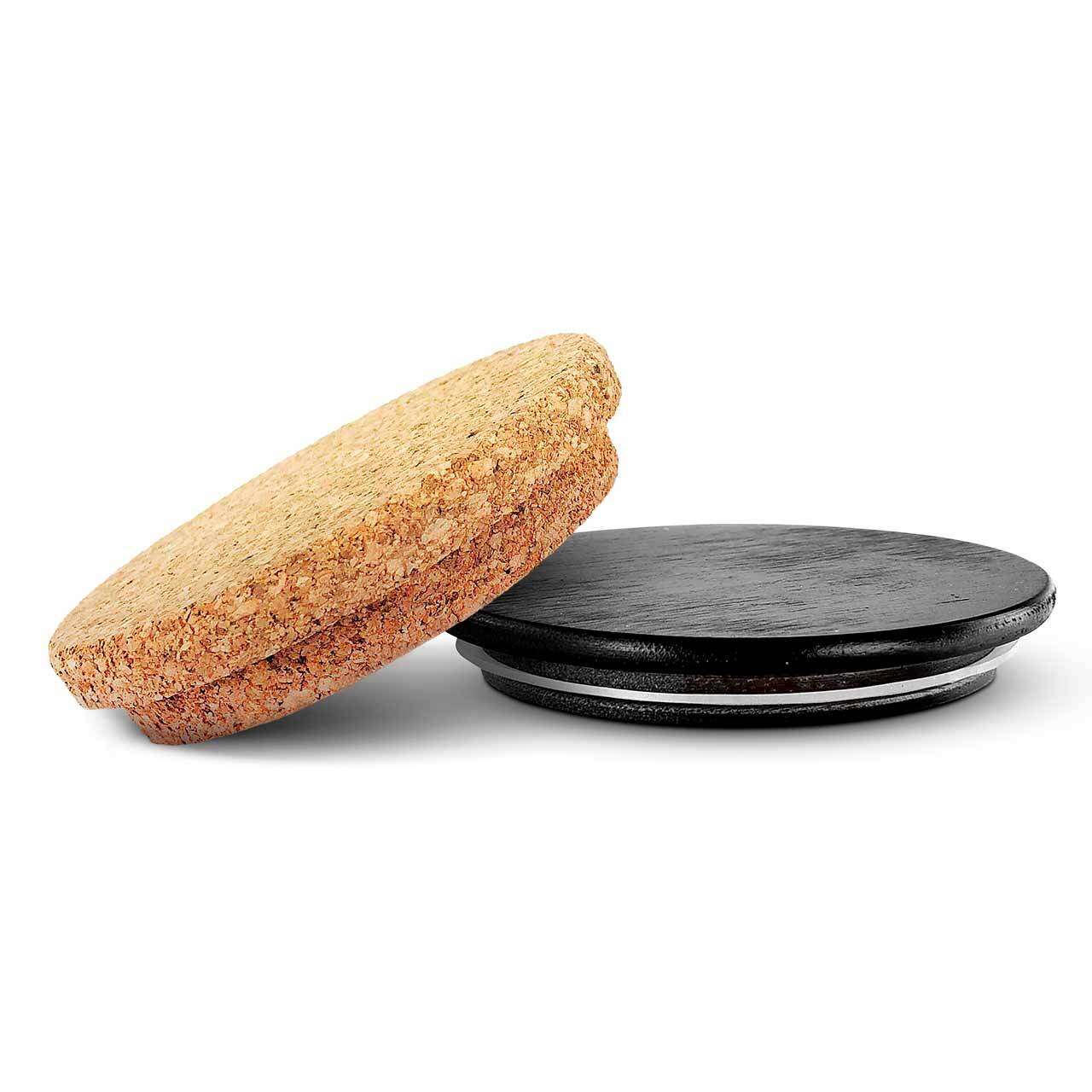 Compatible corks and bamboo lids
