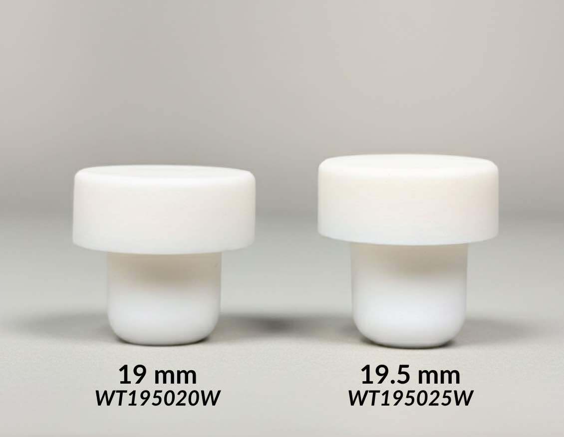 White synthetic bar tops for bottles