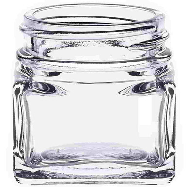 ◆jar◆ 1 oz Square Glass Jar 43mm Thread | Glassnow