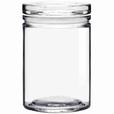 Calypso Glass Candle Jar with Airtight Glass Lid 12 oz - Glassnow