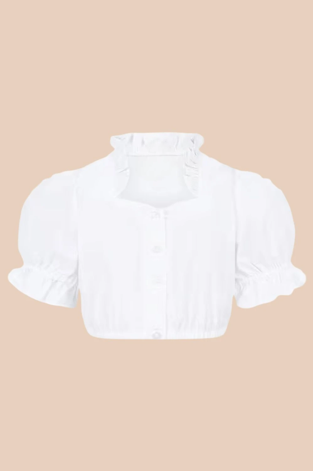 Stylish girls’ traditional blouse perfect for kids’ dirndl, also suitable with skirts or trousers for a classic look.