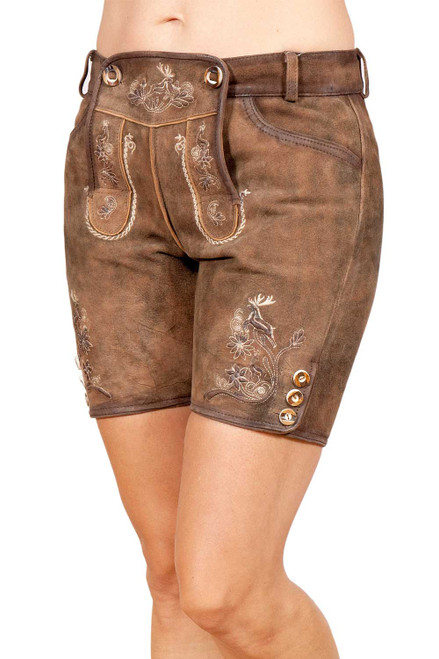 Lederhosen women Maila in hops with bibs