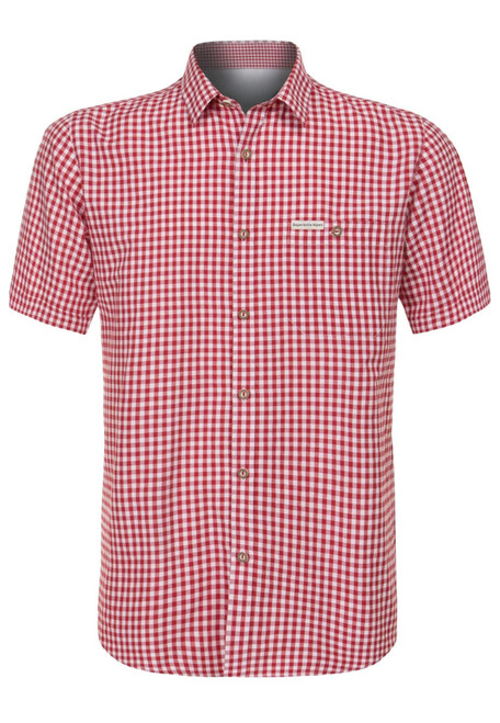 Jefferson Red Checkered Sleeveless Shirt for Warm Days