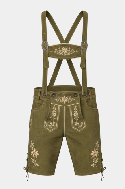 Hegel Lederhosen in Olive Green