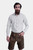 Lechfall Legend Lederhosen in Rustic Mahogany, knee-length goat suede leather with natural embroidery, brown horn buttons, and multiple practical pockets.