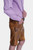 Closed side view of a man in Brecht Classic Lederhosen, Burnished Bronze with intricate embroidery and stylish buttons.
