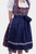 Rear view of the Dirndl Hilker, focusing on the detailed back of the bodice and the neatly tied apron at the waist.
