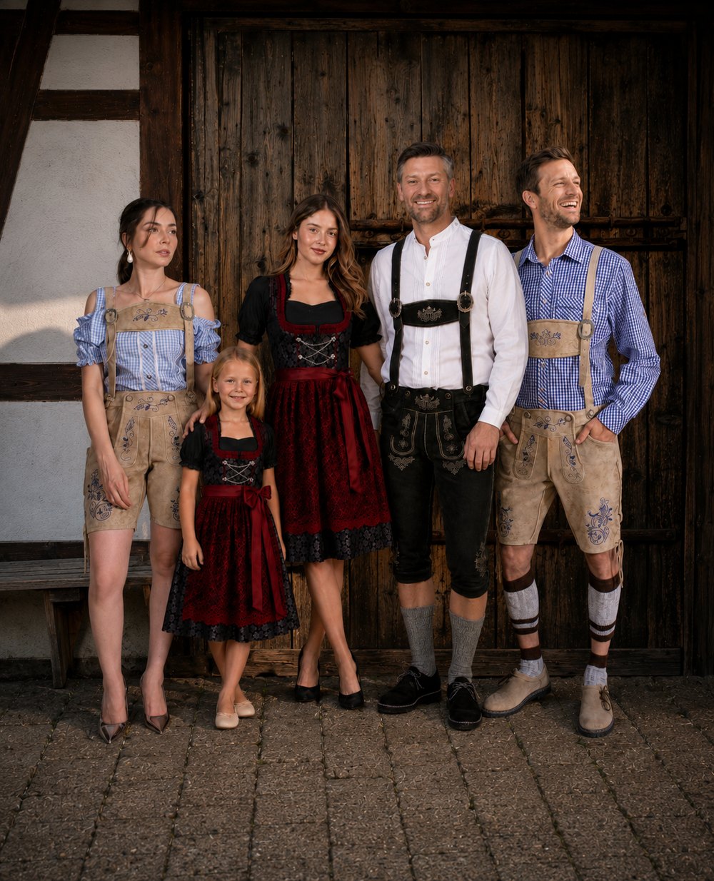 Complete custom Oktoberfest outfit built in the eLederhosen Outfit Studio