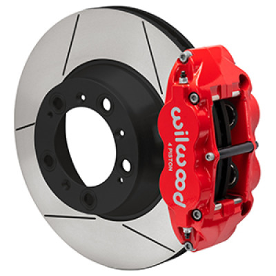Wilwood 99-12 Porsche 911(996/997) Superlite 4R Rear Brake Kit Slotted 14.00in Rotor W/Lines - Red - 140-17101-R Photo - Primary