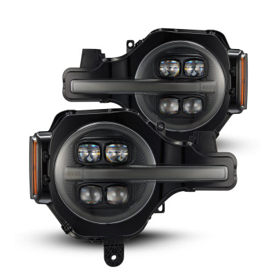 AlphaRex 21-23 Ford Bronco NOVA LED Proj Headlights Alpha-Black w/Activ Light/Seq Signal/DRL - 880259 Photo - Primary