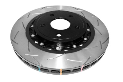 DBA 06-10 Jeep Grand Cherokee SRT8 5000 Series Uni-Directional Slotted Front Rotor w/Black Hat - DBA52532BLKS Photo - Primary