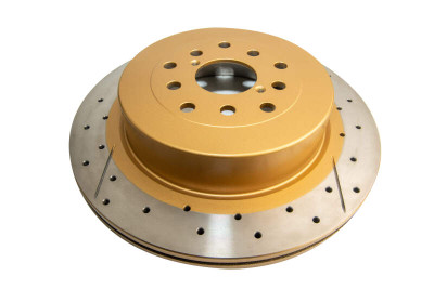 DBA 02-07 Subaru WRX STi 10 Stud Hole Rear Drilled & Slotted Street Series Rotor - DBA655X-10 Photo - Primary