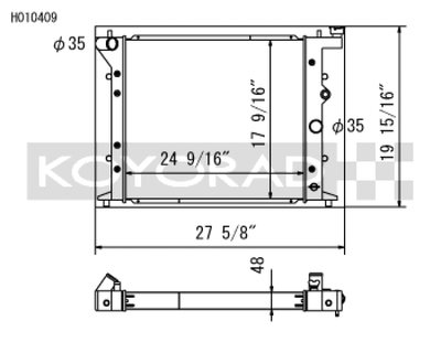 Koyo 92-96 Toyota Chaser/Mark II/Cresta (JZX90) 2.5L Turbo (M/T) Radiator (JDM Only) - H010409 Photo - Primary