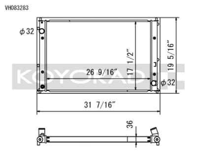 Koyo 2016-2018 Honda Civic 1.5L Radiator (Excl. Type R) - VH083283 Photo - Primary