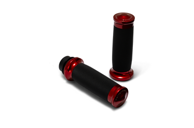 Performance Machine  08-23 Touring, 16-24 Softail TBW  Contour Handle Grip Set - Red - 0063-2104M-R User 1