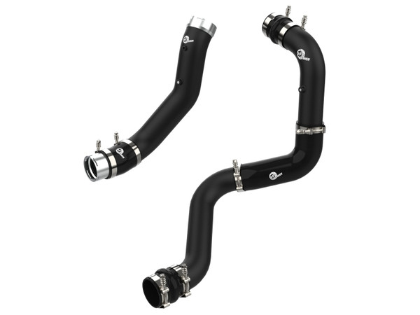 aFe BladeRunner Black 3in Aluminum Charge Pipe Kit 20-21 GM Diesel Trucks V8-6.6L (td) L5P - 46-20444-B