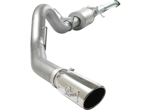 aFe Atlas Exhaust 4in Aluminized Cat-Back w/ 304 SS Polished Tip 11-13 Ford F-150 EcoBoost V6 3.5L - 49-03041-P