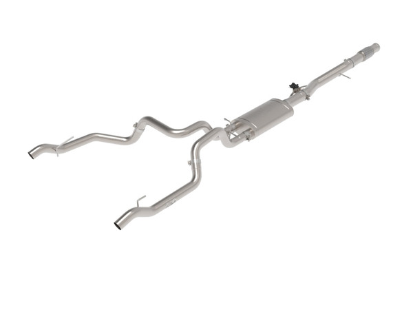 aFe Gemini XV 4in to Dual 3in 304 SS Cat-Back Exhaust w/ Cutout 19-21 GM Silverado/Sierra V8-6.2L - 49-34140