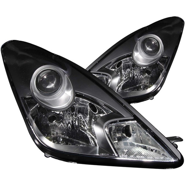 ANZO 2000-2005 Toyota Celica Projector Headlights Black - 121122