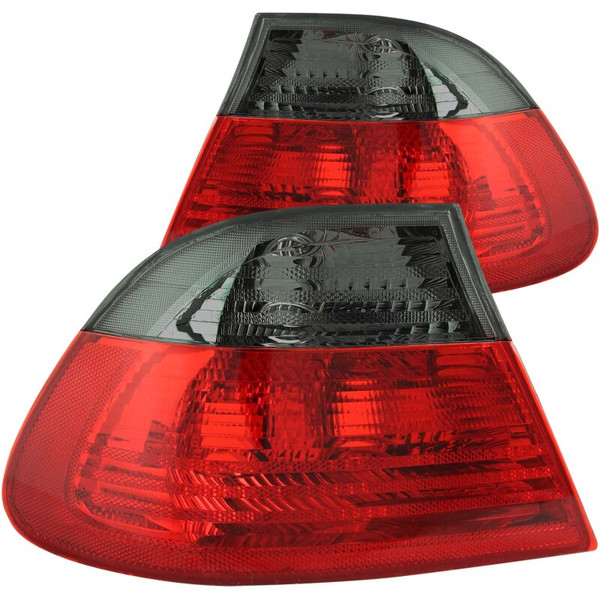 ANZO 2000-2003 BMW 3 Series E46 Taillights Red/Smoke - Outer - 221202