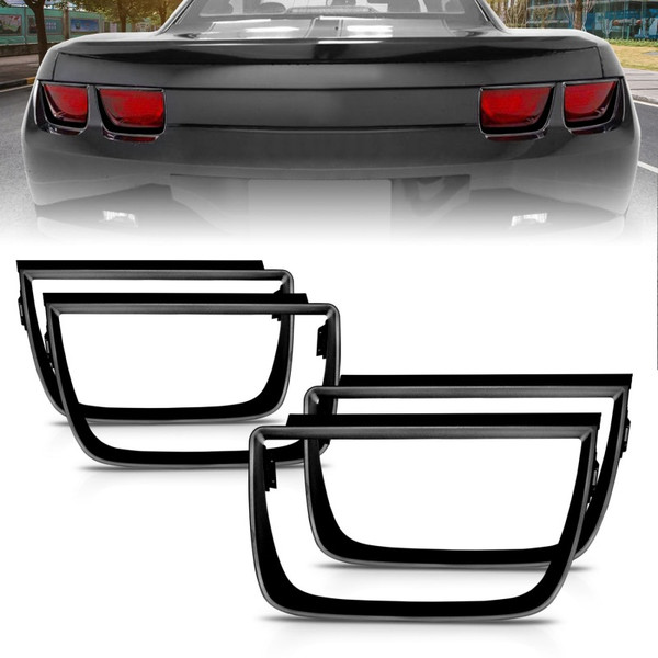 ANZO Taillight Bezels 2010-2013 Chevrolet Camaro Taillight Bezels - 4pc Flat Black - 351001