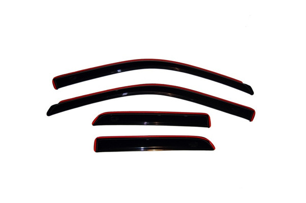 AVS 09-18 Dodge RAM 1500 Quad Cab Ventvisor In-Channel Front & Rear Window Deflectors 4pc - Smoke - 194101
