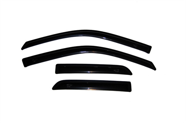 AVS 09-18 Dodge RAM 1500 Quad Cab Ventvisor Outside Mount Window Deflectors 4pc - Smoke - 94101