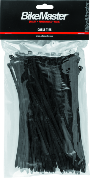 BikeMaster 7.5in Cable Ties (Pack of 100) - Black - 151674