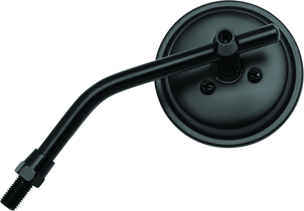 BikeMaster 3in Adjustable Round Mirror 10mm - Each - Black - 600803