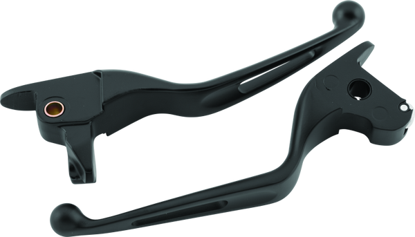 Bikers Choice 14-16 FLH FLT Black Vortex Lever Set - 490987