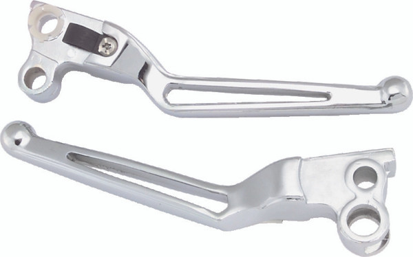 Bikers Choice 82-95 Big Twin & XL Chrome Custom Slotted Lever Set - 491253