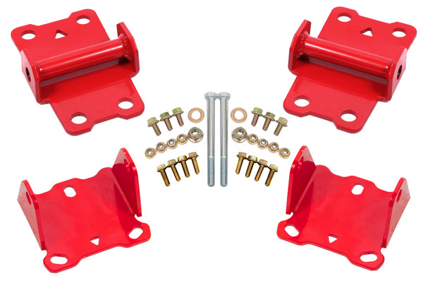 BMR 78-87 G-Body Motor Mount Kit Upper & Lower Solid - Red - MM461R