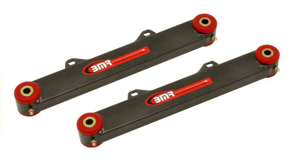 BMR 10-15 5th Gen Camaro Rear Non-Adj. Toe Rods (Polyurethane) - Black Hammertone - TR002H