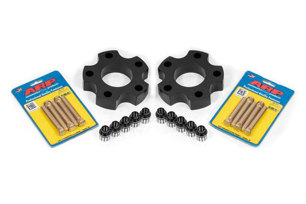 BMR 05-13 Chevrolet Corvette C6 Wheel Spacer Kit Front 1.25in Wide M12 Studs Shank Lugs - Black - WSK560