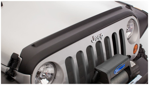 Bushwacker 07-18 Jeep Wrangler (JK) / (JK) Unlimited Trail Armor Hood Guard - Black - 14061