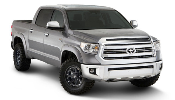 Bushwacker 16-18 Toyota Tundra Fleetside Pocket Style Flares 4pc 66.7/78.7/97.6in Bed - Silver Sky - 30918-53