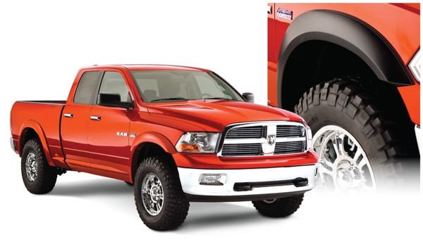Bushwacker 10-18 Ram 1500 Fleetside Extend-A-Fender Style Flares 4pc 67.4/76.3/96.3in Bed - Black - 50914-02