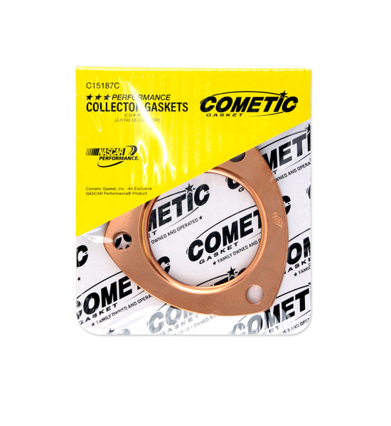 Cometic Exhaust Header Collector Gasket .043in Copper-2.5in Diameter Port-3.5in Bolt Circle-Set - C15187C