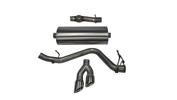 Corsa 14-19 GMC Sierra/Chevy Silv 1500 Reg. Cab/Std. Bed 5.3L V8 Polished  Single Side CB Exhaust - 14871