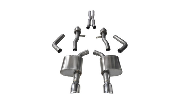 Corsa 2015-2023 Dodge Charger SRT / Scat Pack / R/T 6.4L Polished Sport Cat-Back Exhaust - 14995