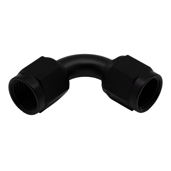 DeatschWerks 6AN Flare Female Swivel 90-Degree to 6AN Flare Female Swivel - Anodized Matte Black - 6-02-0215-B